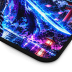 Neon Shadow Samurai Desk Mat & Gaming Mouse Pad