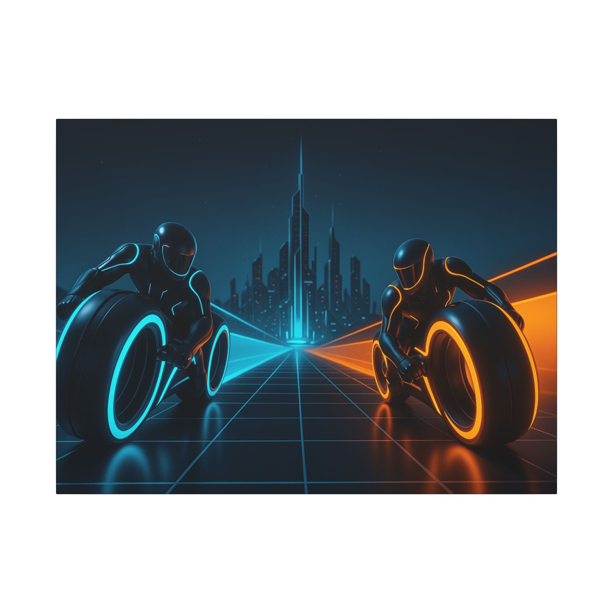 Tron Wall Art, Futuristic Tron Poster, Sci-Fi Wall Decor