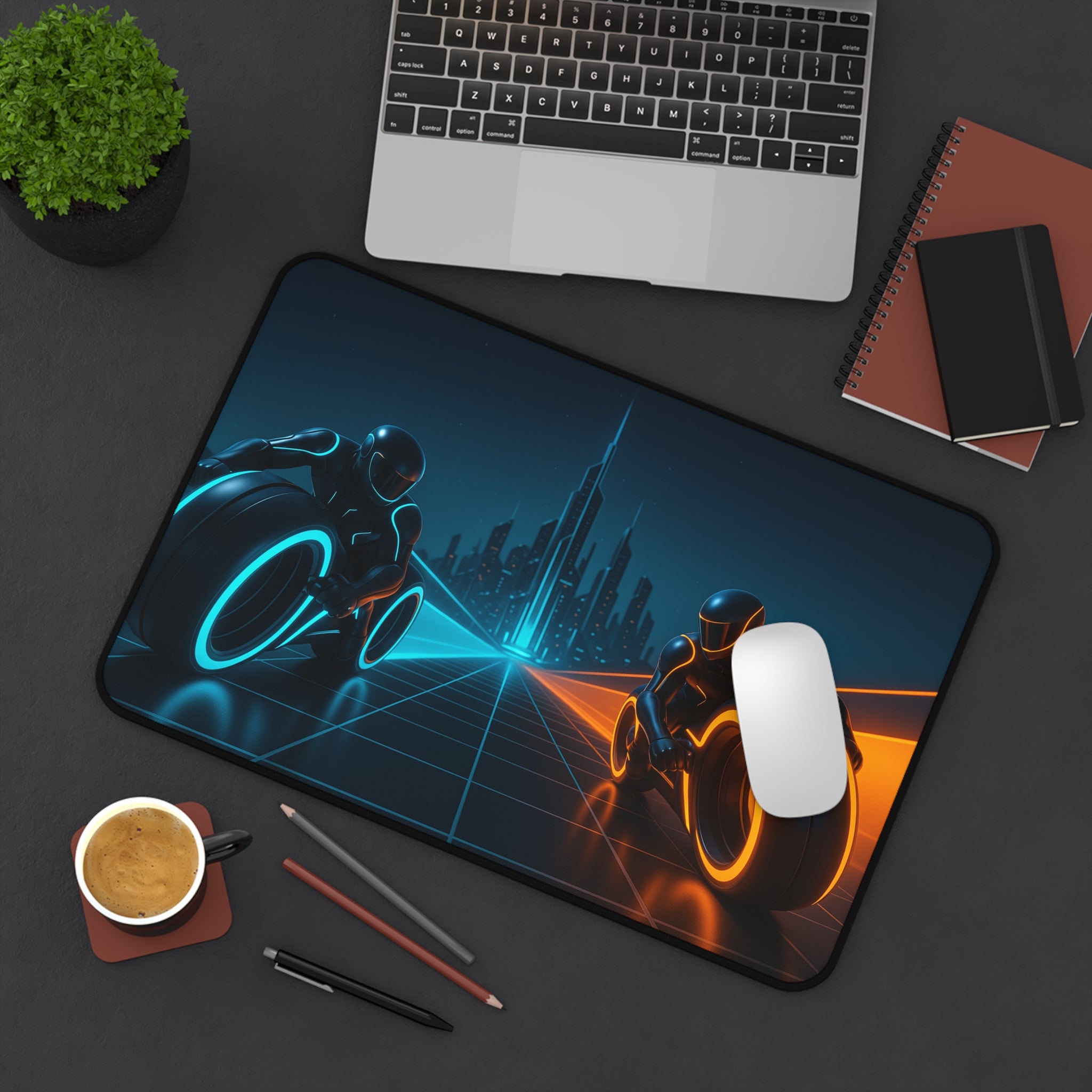 Tron Gaming Desk Mat - Tron Mouse Pad - Tron Legacy Style