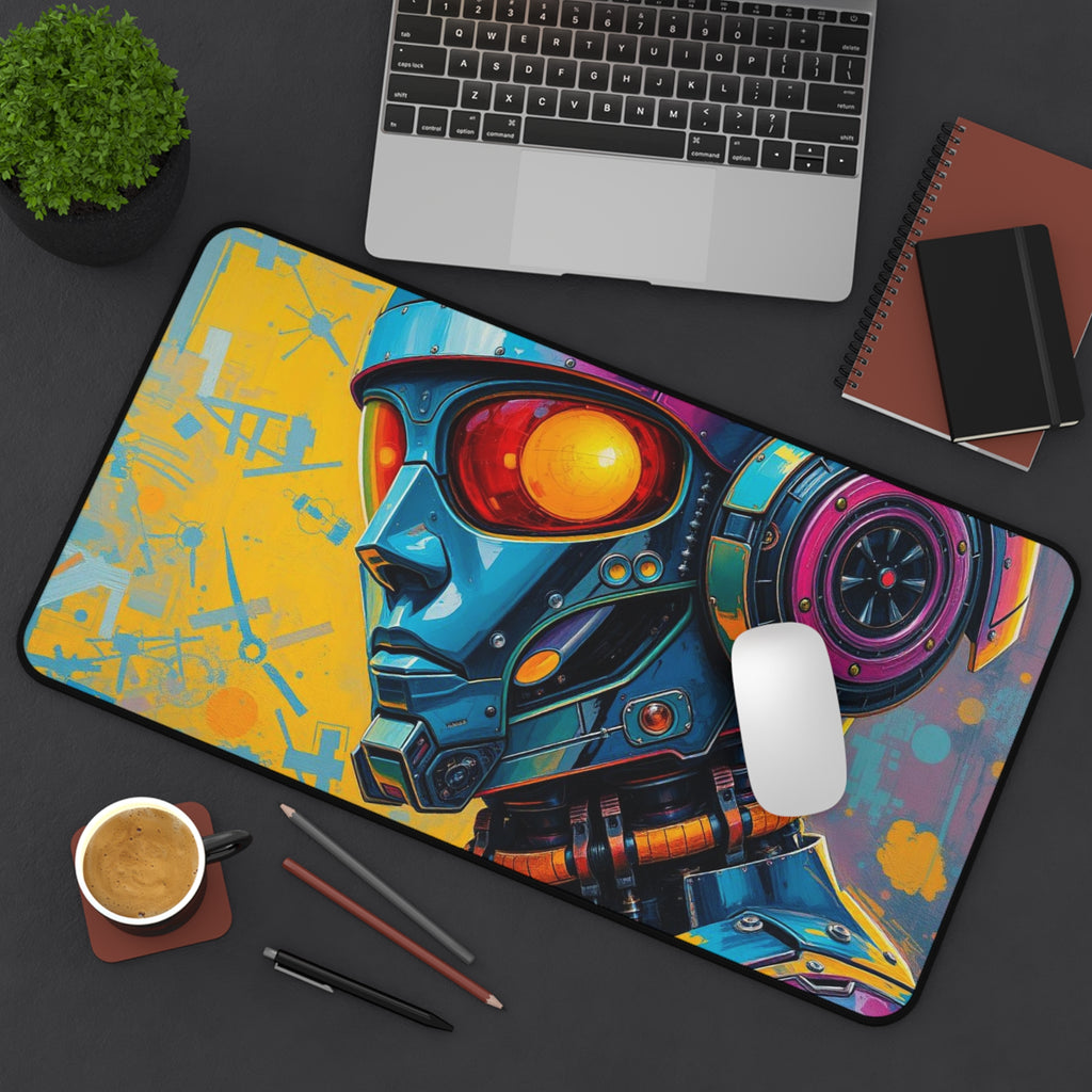 Futuristic Robot Mouse Pad, High Quality Desk Mat