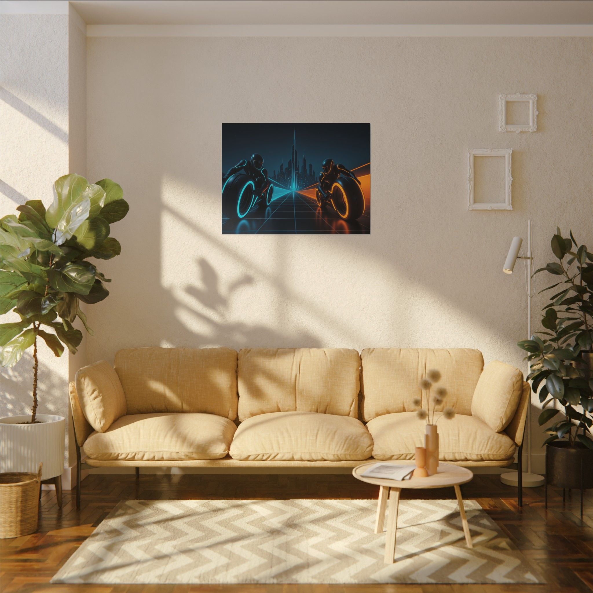 Tron Wall Art, Futuristic Tron Poster, Sci-Fi Wall Decor