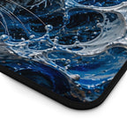 Tiger Fire & Water Desk Mat — Vibrant Animal Print Mouse Pad for Home and Office