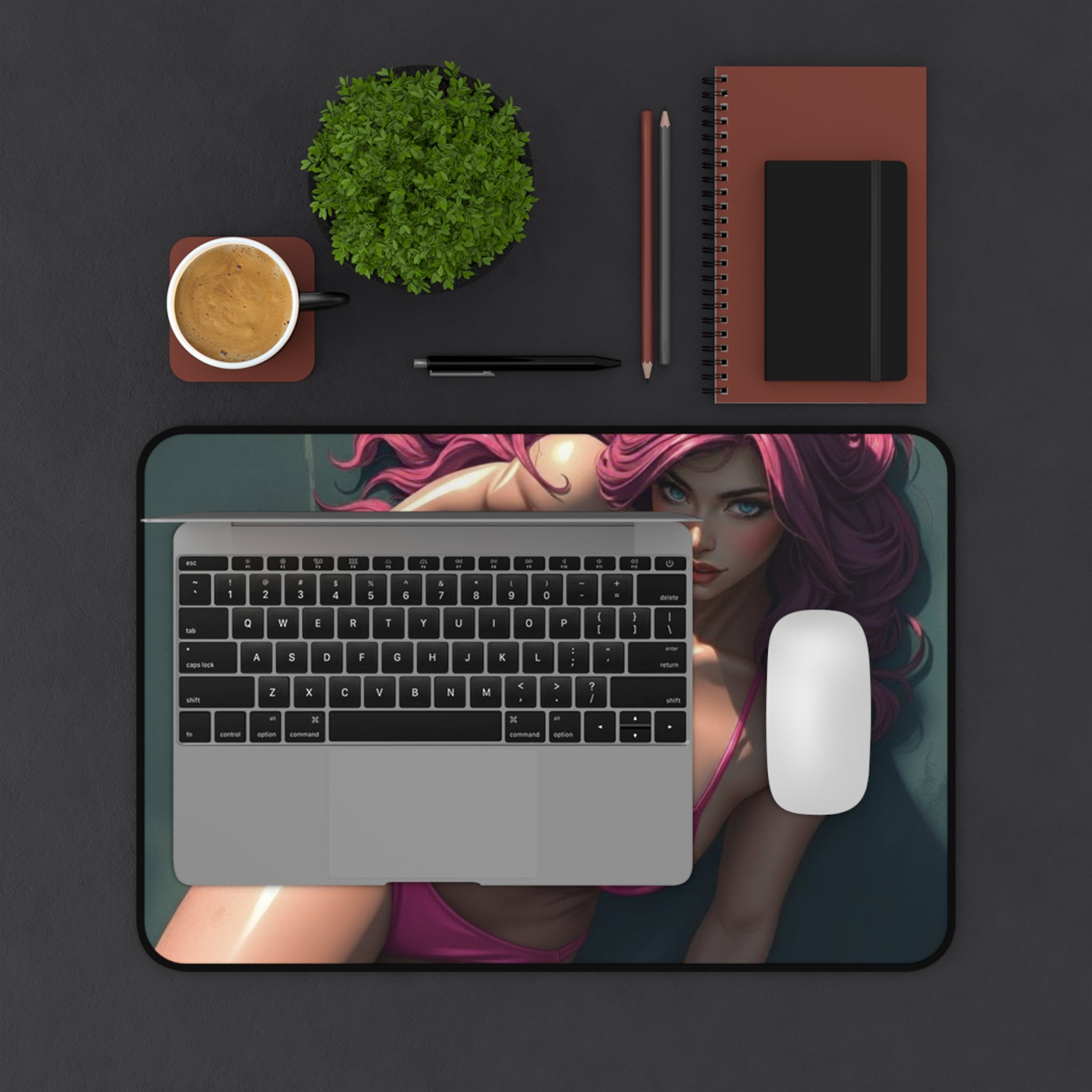 Sensual Girl Desk Mat, Sexy Girl Desk Pad with Vibrant Print