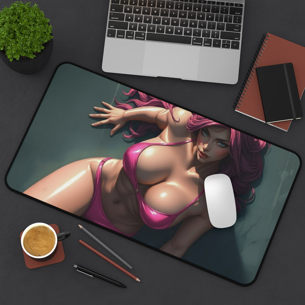 Sensual Girl Desk Mat, Sexy Girl Desk Pad with Vibrant Print