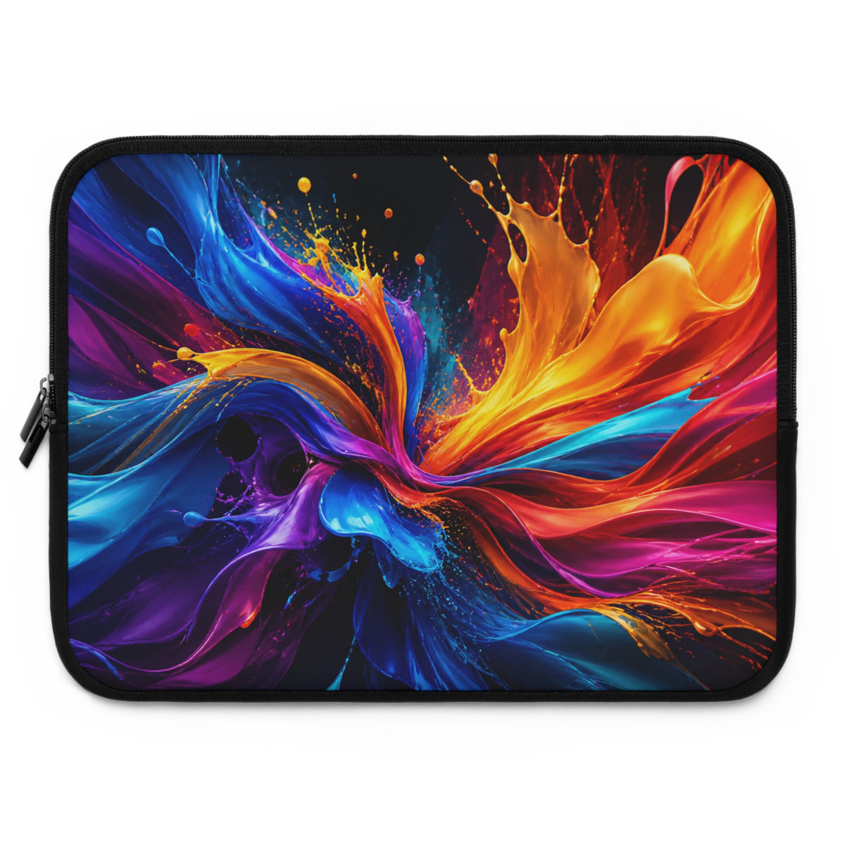 Abstract Color Burst Laptop Sleeve — Vibrant Protective Case for Tablets and Laptops