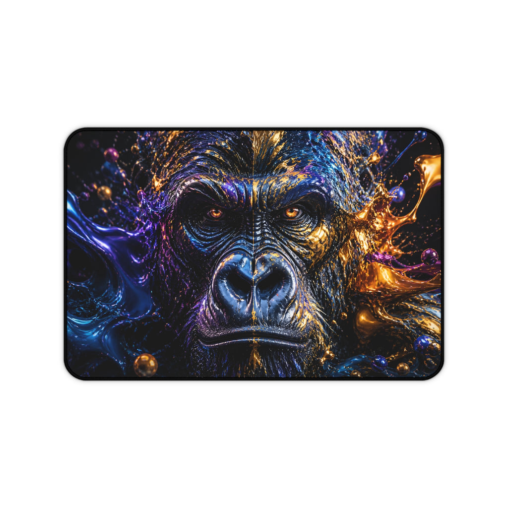 Gorilla Nebula Desk Mat — Cosmic Ape Gaming Mouse Pad