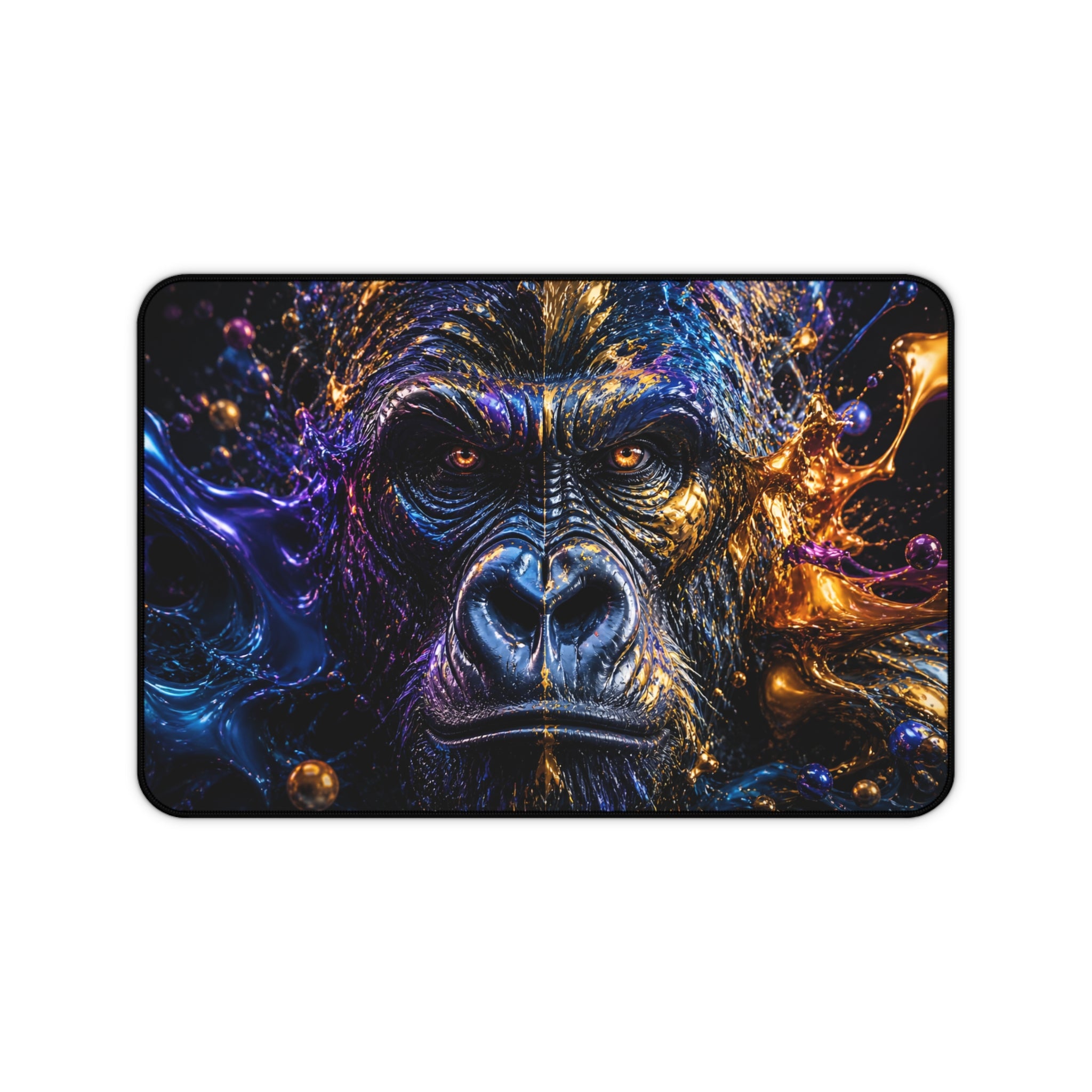Gorilla Nebula Desk Mat — Cosmic Ape Gaming Mouse Pad