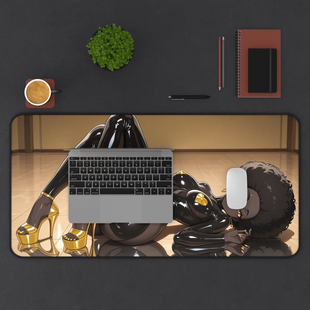Anime Waifu Desk Mat Gaming Mouse Pad, Non-Slip Neoprene Desk Pad Gift for Gamers & Otaku Fans