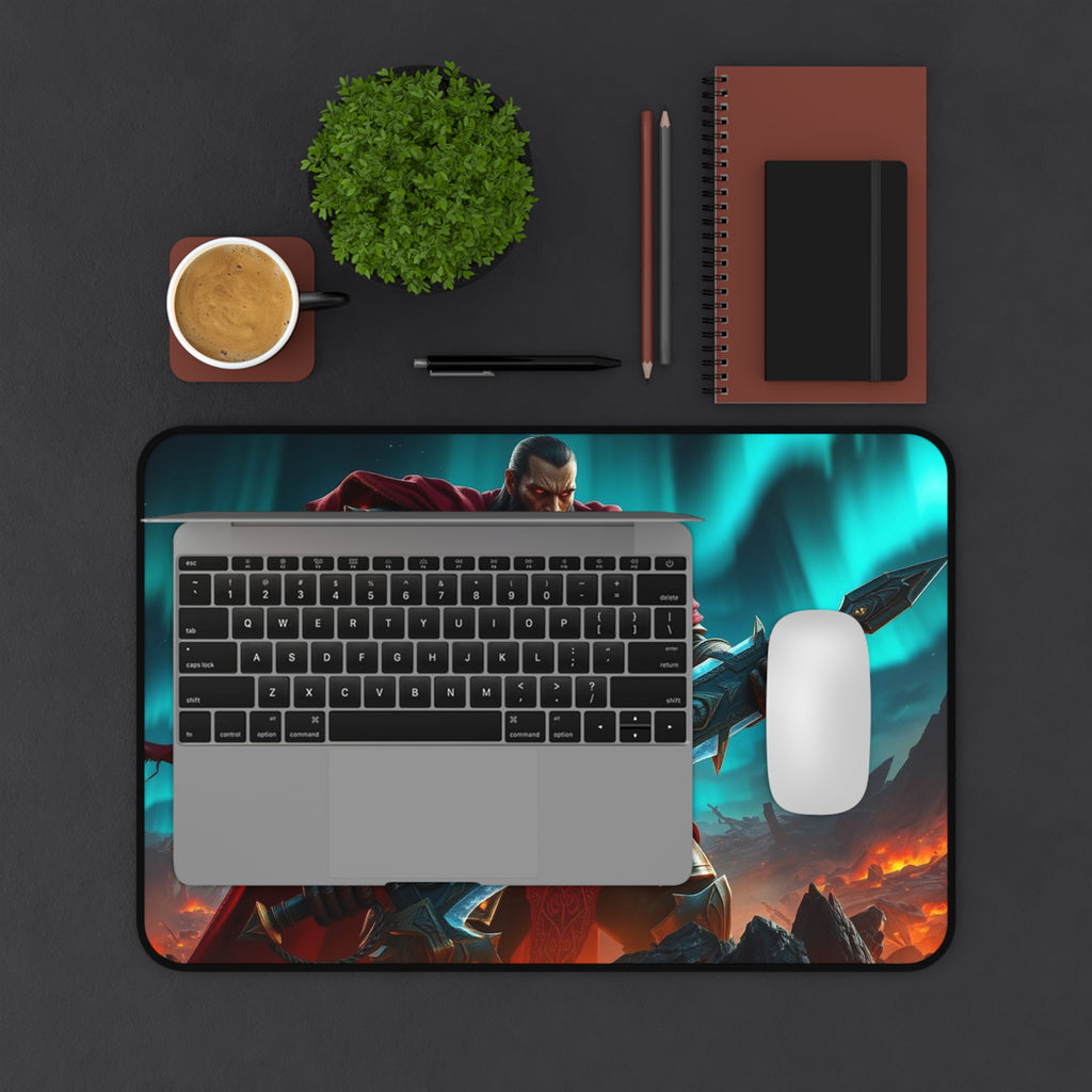 Warrior Desk Mat, Unique Gaming Mouse Pad