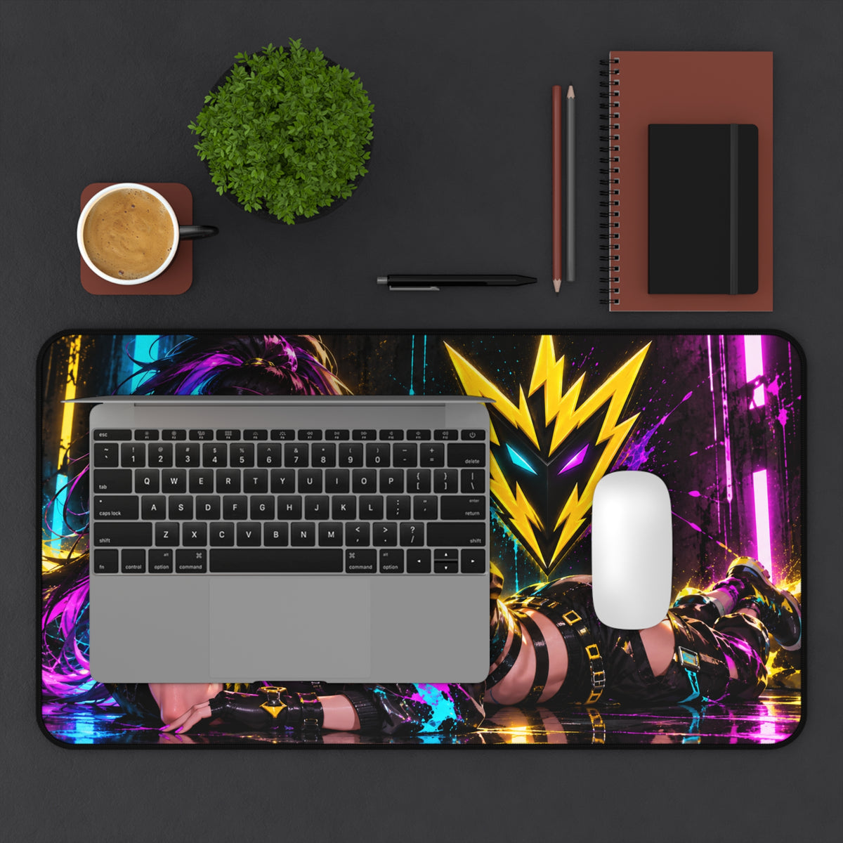 Anime Waifu Neoprene Desk Mat & Gaming Mouse Pad