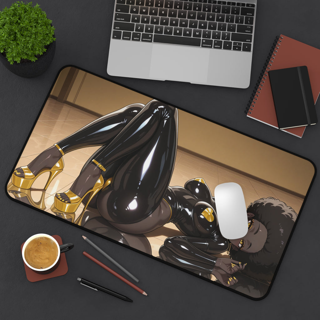 Anime Waifu Desk Mat Gaming Mouse Pad, Non-Slip Neoprene Desk Pad Gift for Gamers & Otaku Fans