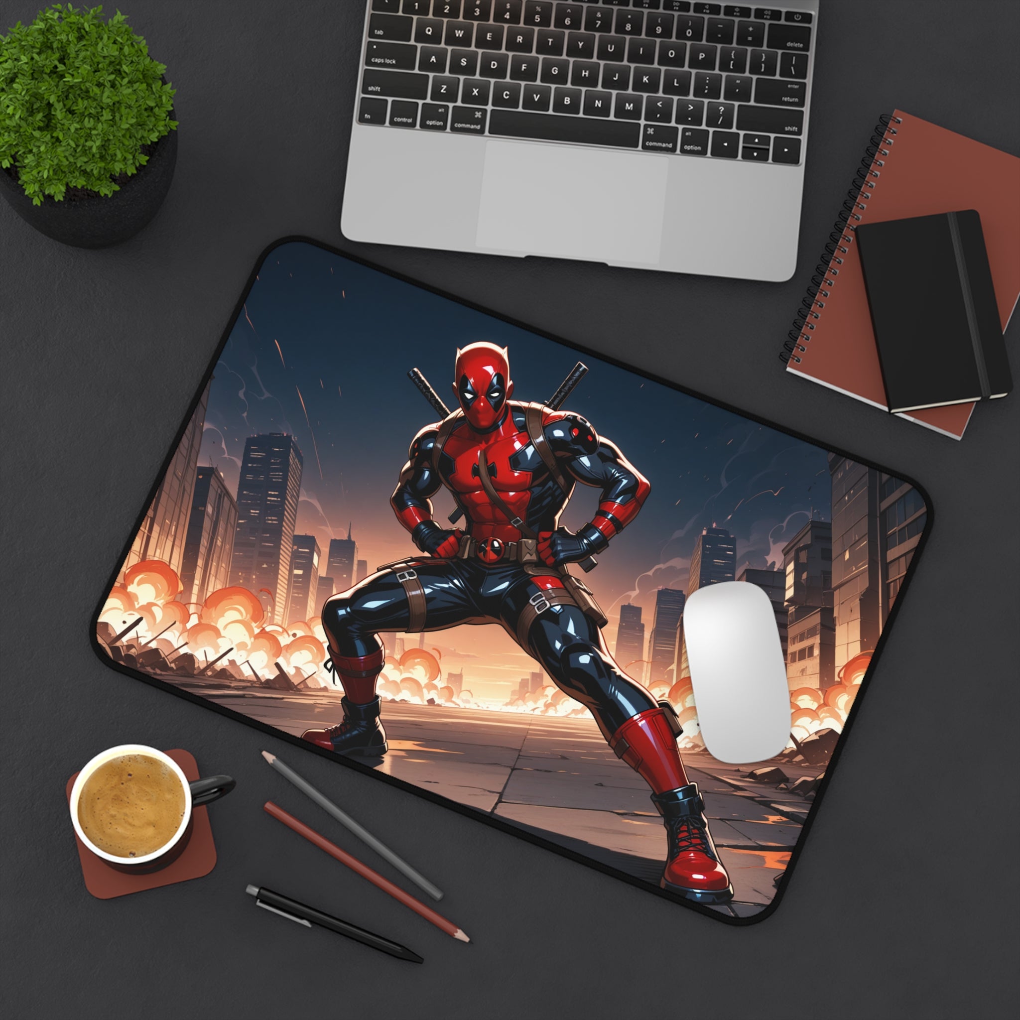 Deadpool Desk Mat, Gaming Mouse Pad, Superhero Playmat with Vibrant Print
