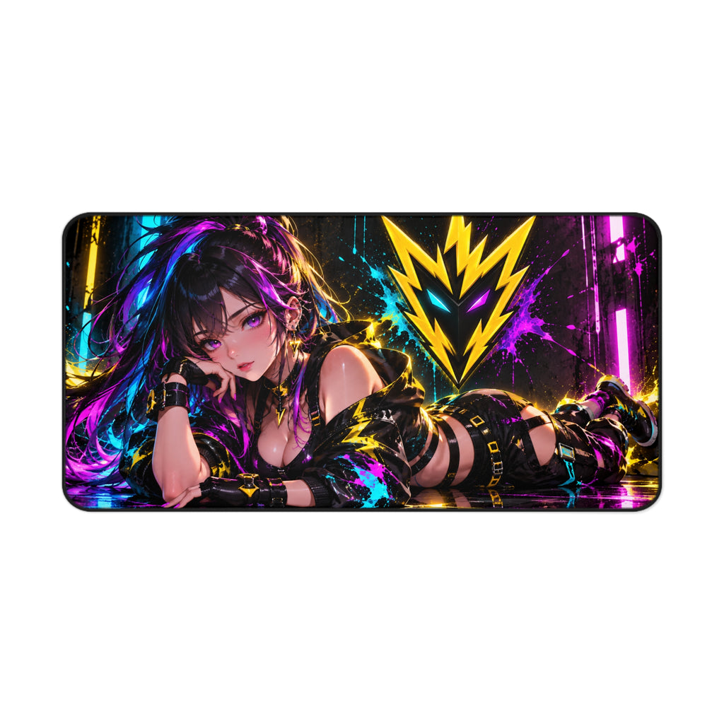 Anime Waifu Neoprene Desk Mat & Gaming Mouse Pad