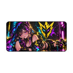 Anime Waifu Neoprene Desk Mat & Gaming Mouse Pad