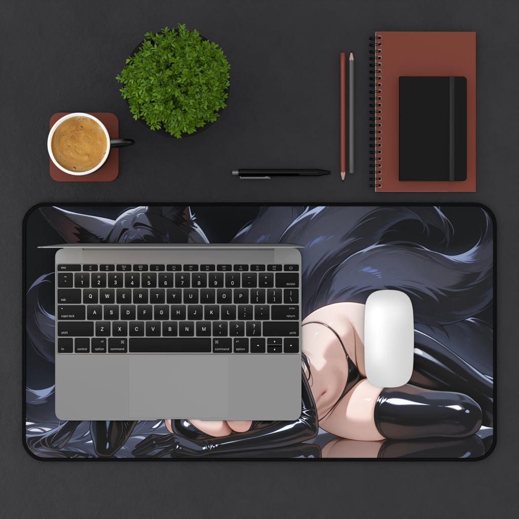 Kitsune Desk Mat, Mouse Pad with Vibrant Print for Gaming, Work & Creative Setups