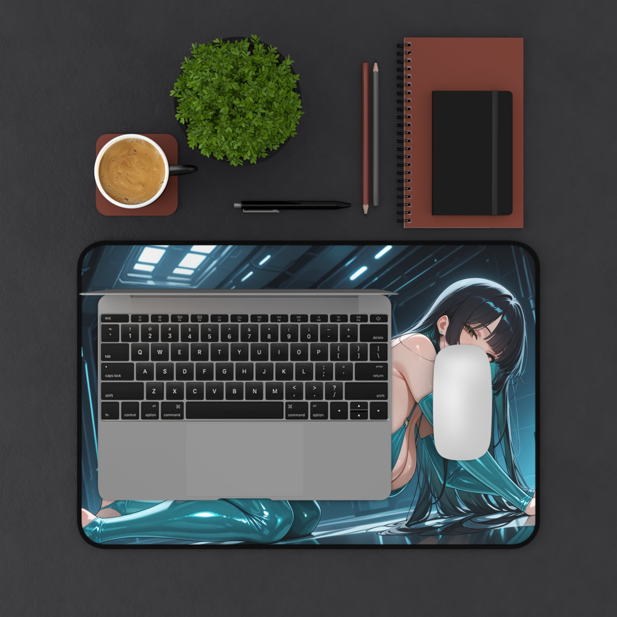 Anime Waifu Mouse Pad, Anime Girl Desk Mat, Desk Pad Gift for Gamers & Otaku