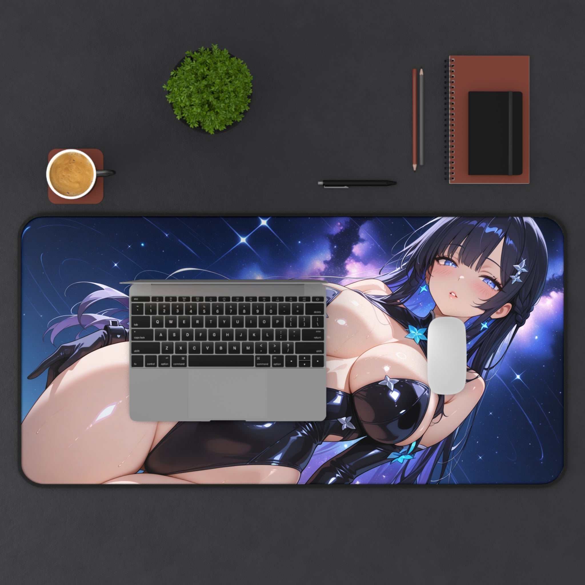 Anime Waifu Desk Mat, Gaming Mouse Pad, Desk Pad Gift for Gamers & Otaku