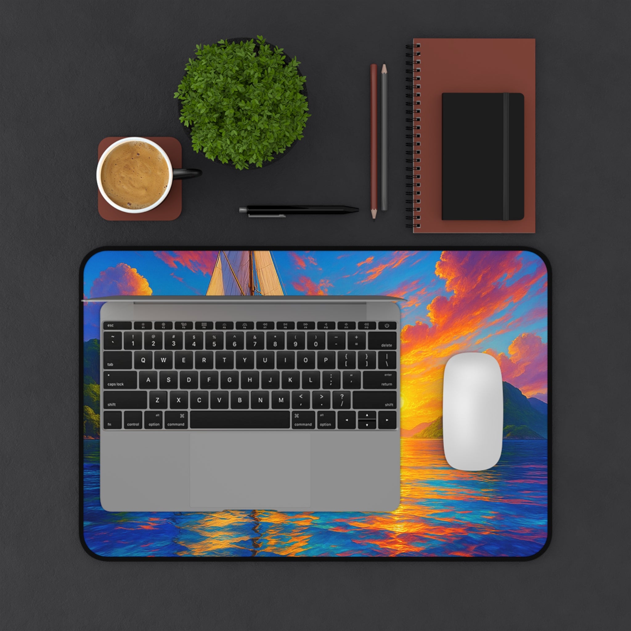 Fantasy Landscape Desk Mat, Non-Slip Mouse Pad and Keyboard Mat for Office, Gaming & Creative Spaces