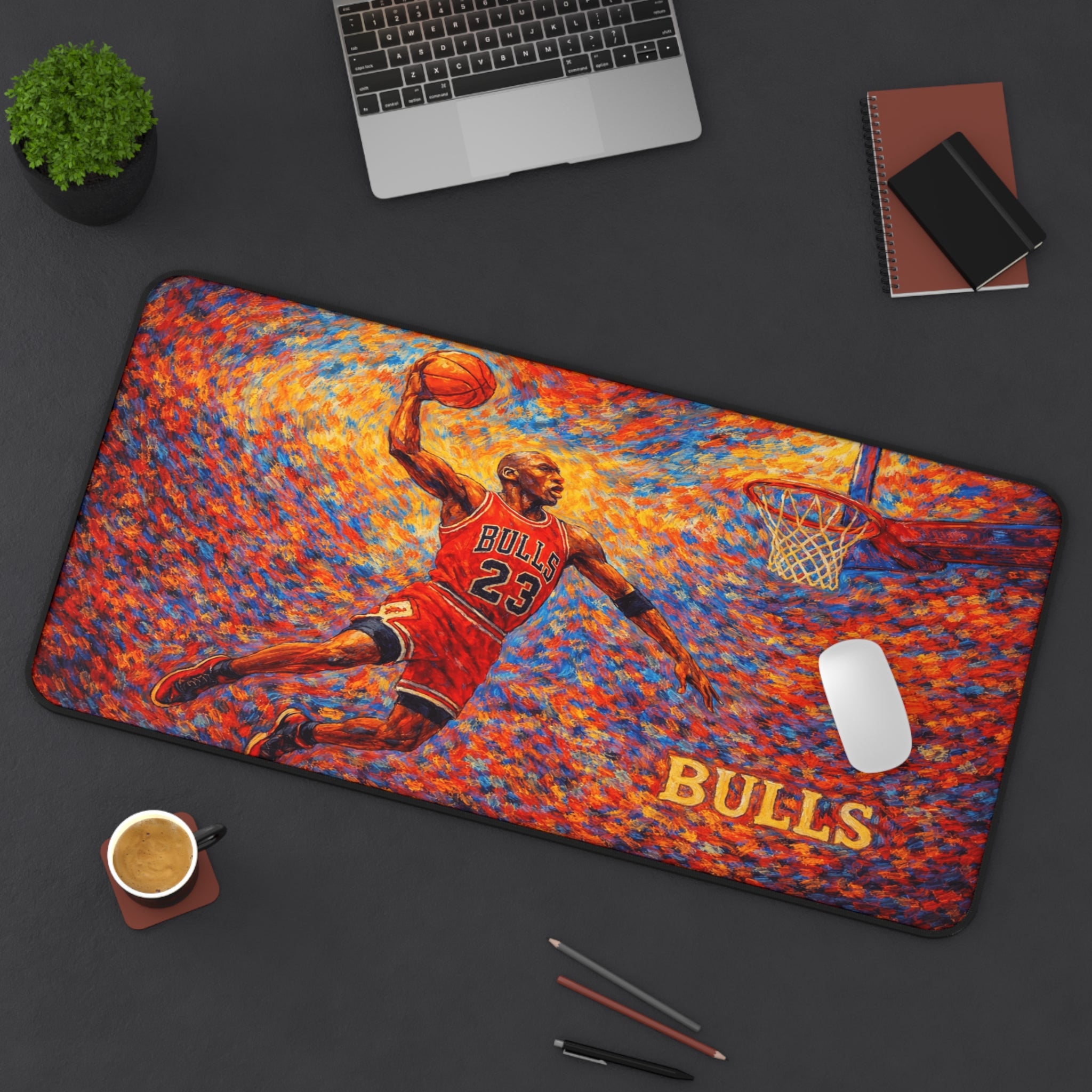 Michael Jordan Desk Mat, Colorful Non-Slip Mouse Pad for Office & Gaming
