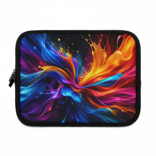 Abstract Color Burst Laptop Sleeve — Vibrant Protective Case for Tablets and Laptops