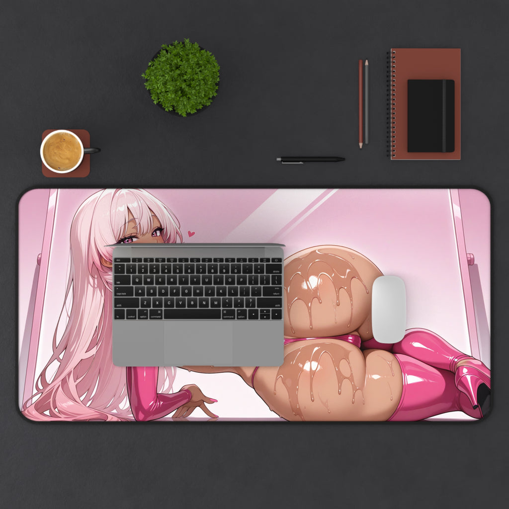 Anime Waifu Desk Mat, Gaming Mouse Pad with Non-Slip Base, Vibrant Print & Durable Neoprene Surface
