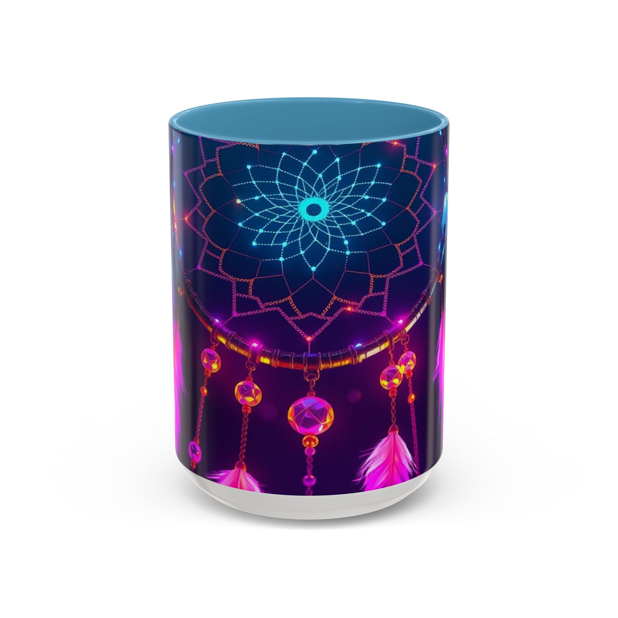 Dreamcatchers Ceramic Mug, Colorful Interior, Microwave and Dishwasher Safe