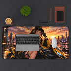 Anime Girl Gaming Desk Mat & Mouse Pad