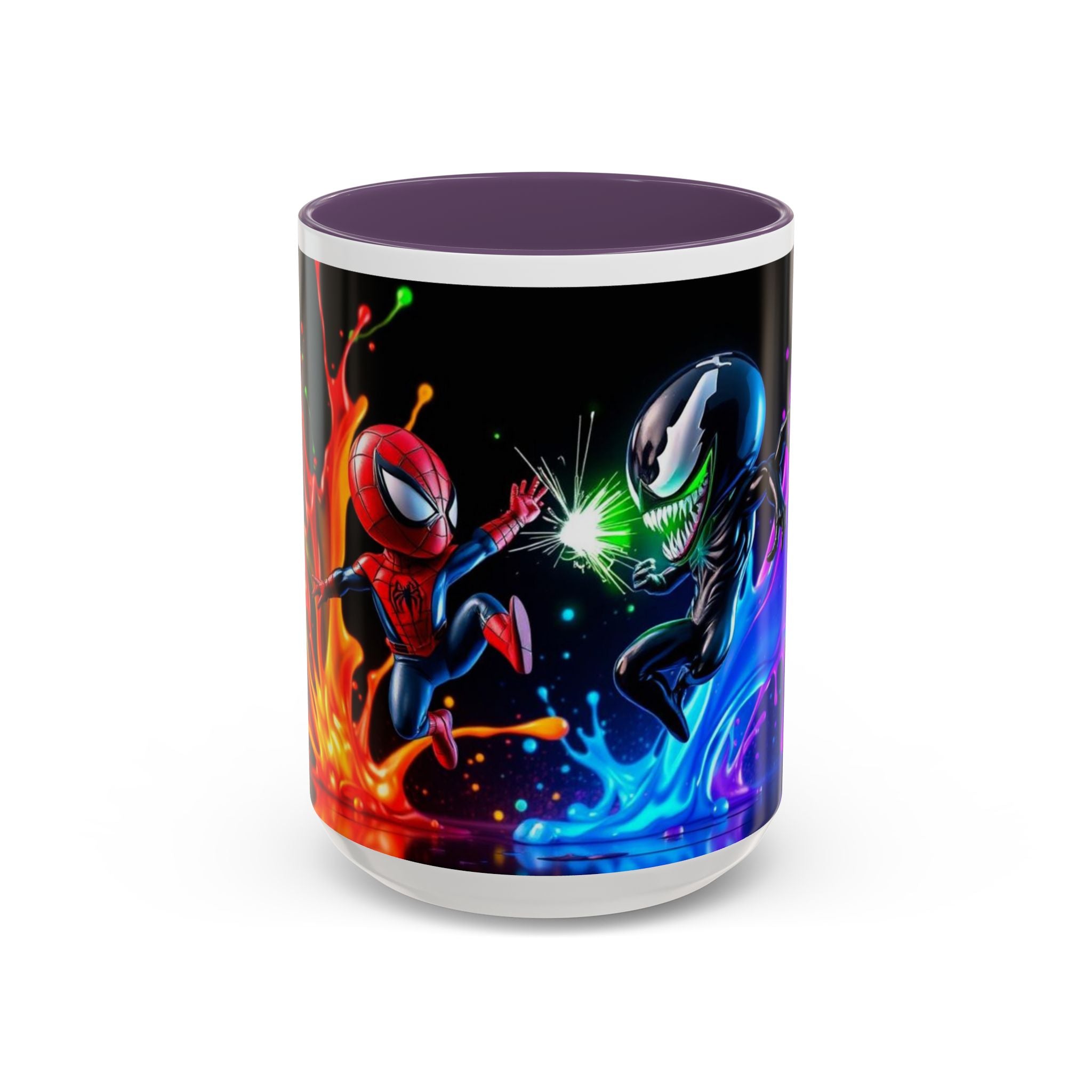 Spiderman vs Venom Mug, Colorful Ceramic Cup
