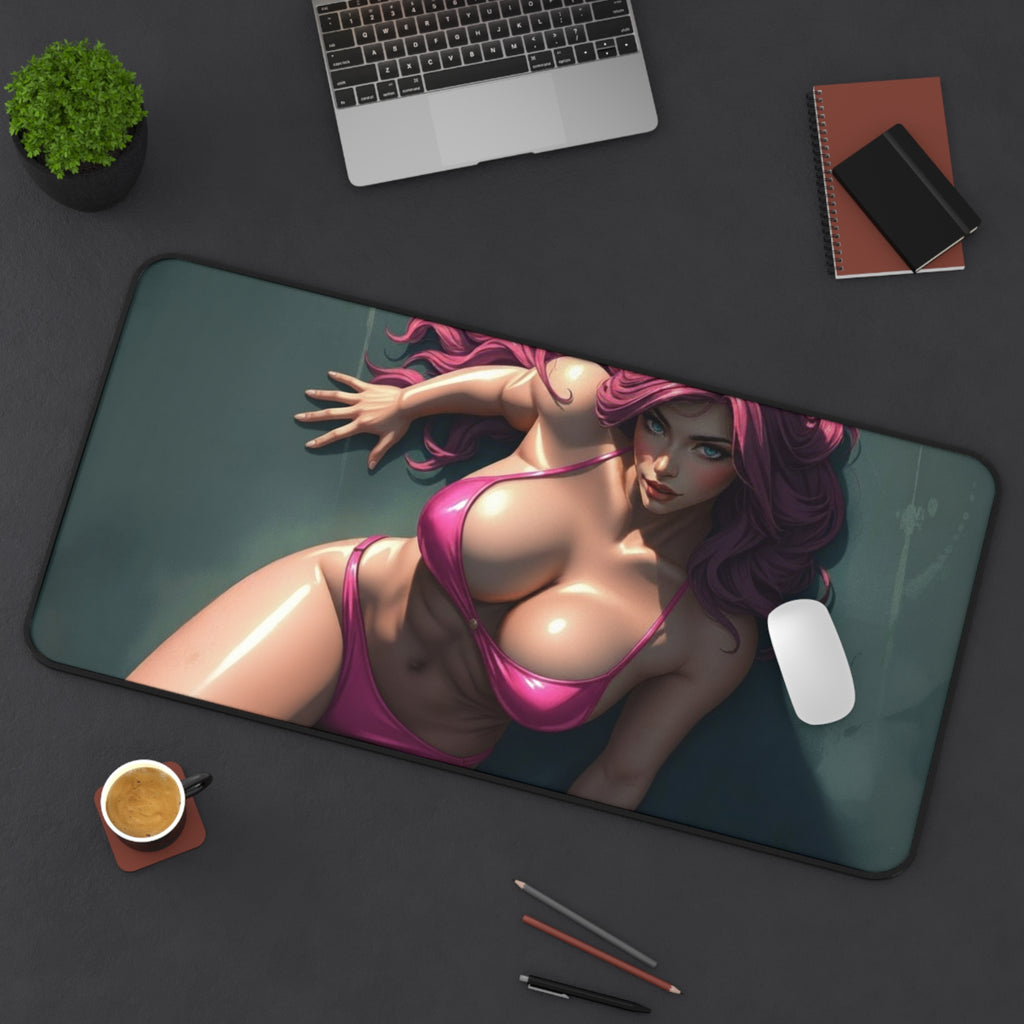 Sensual Girl Desk Mat, Sexy Girl Desk Pad with Vibrant Print