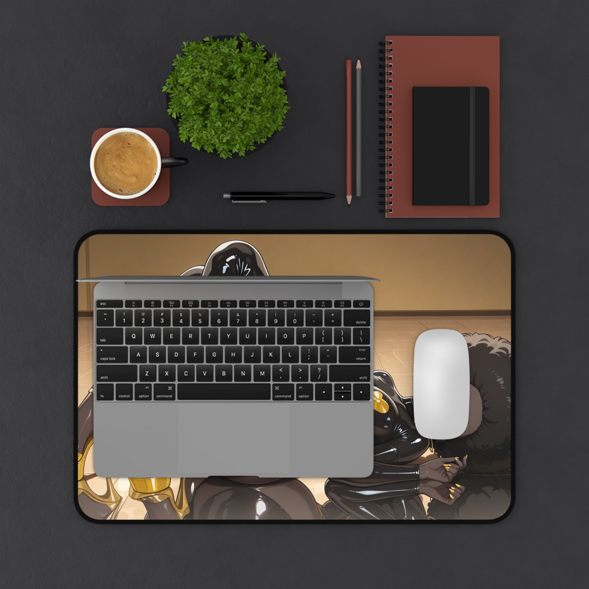 Anime Waifu Desk Mat Gaming Mouse Pad, Non-Slip Neoprene Desk Pad Gift for Gamers & Otaku Fans