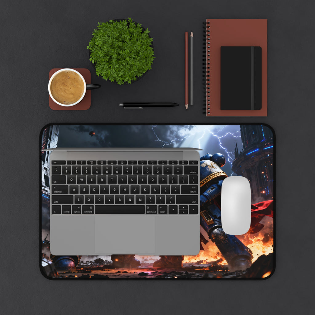 Space Marine Desk Mat, Space Warrior Mouse Pad for Work & Gaming