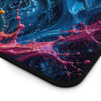 Lion Fire & Water Mouse Pad — Vibrant Animal Print Desk Mat