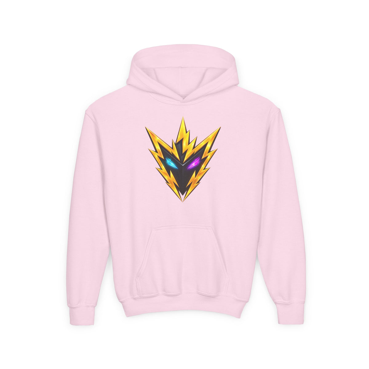 Rebel74 Youth Hoodie – Neon Energy Emblem