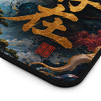 Mythic Dragon Mouse Pad — "God Exists" Asian Fantasy Desk Mat