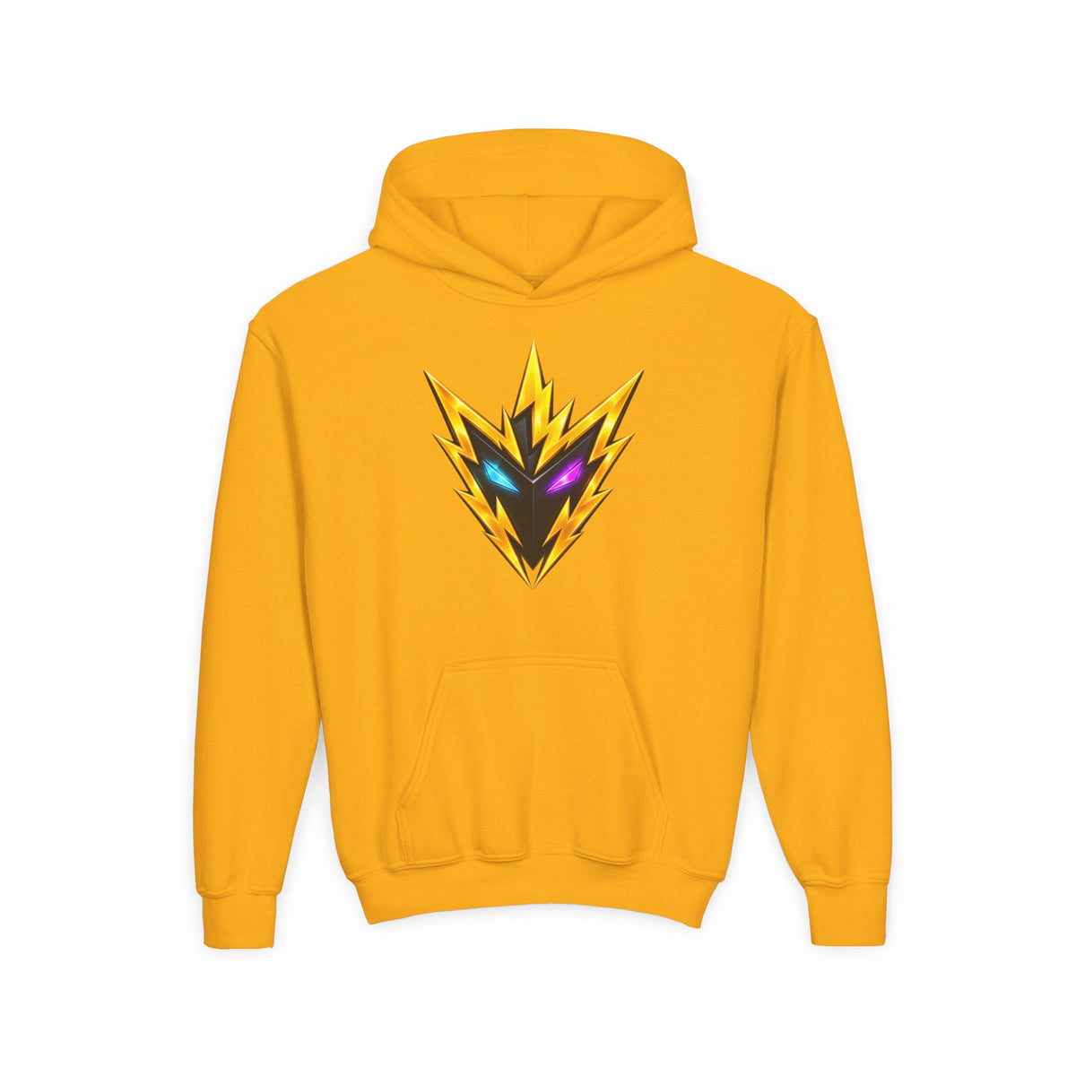 Rebel74 Youth Hoodie – Neon Energy Emblem