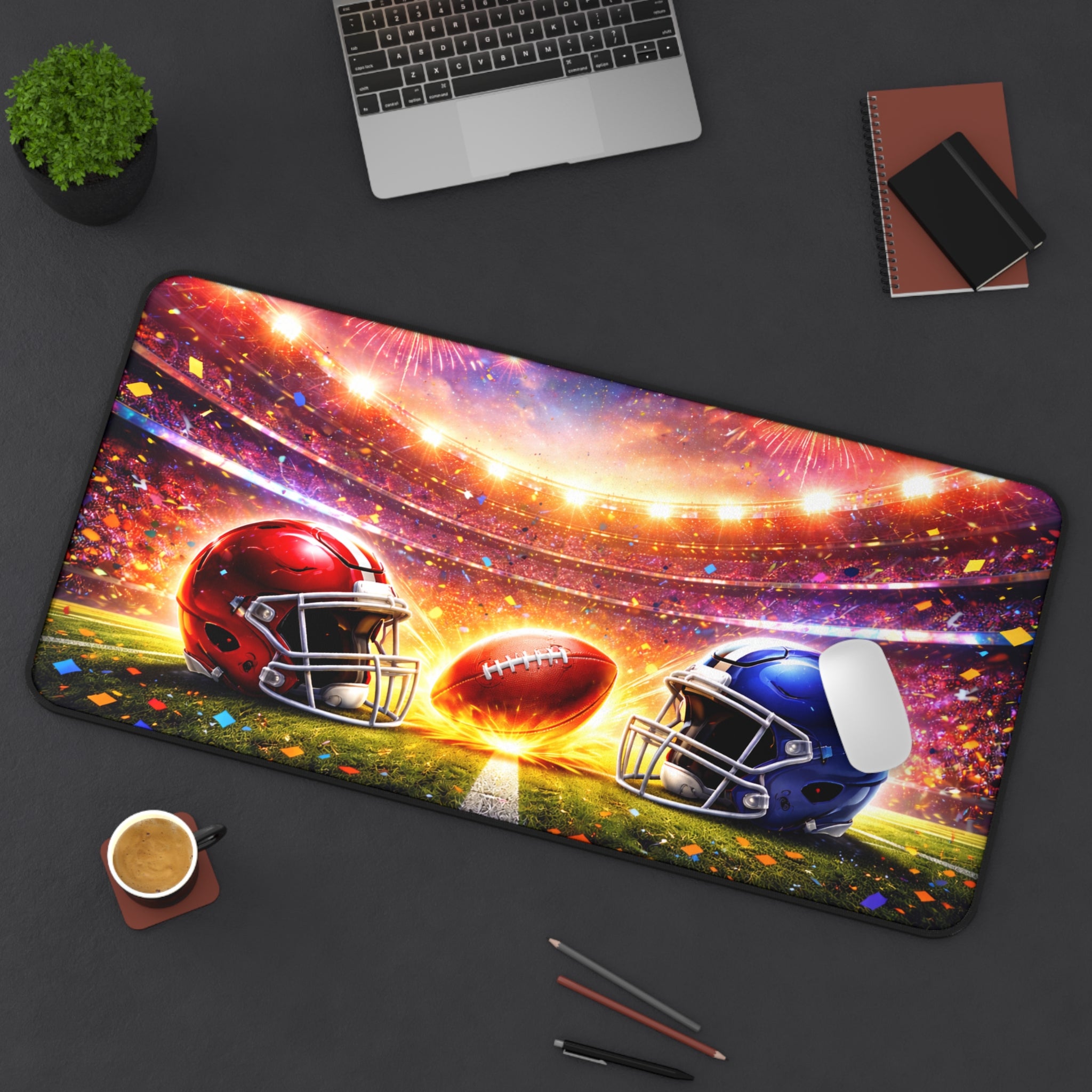 Super Bowl NFL Desk Mat Gaming Mouse Pad, Non-Slip Neoprene Desk Pad Gift