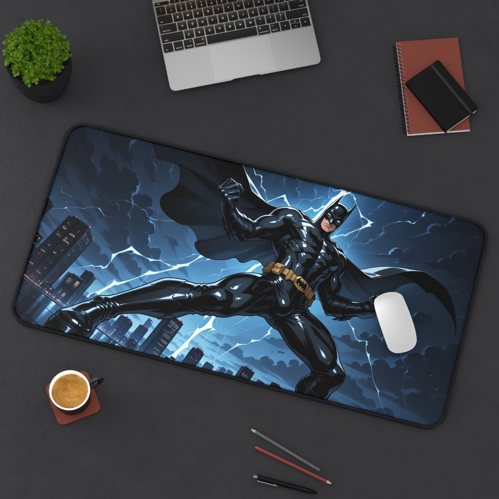 Batman Desk Mat, Gaming Mouse Pad, Superhero Playmat with Vibrant Print