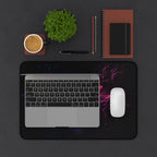 Neon cyborg in the shadows Desk Mat, XL Mousepad Non-slip for Gaming & Office