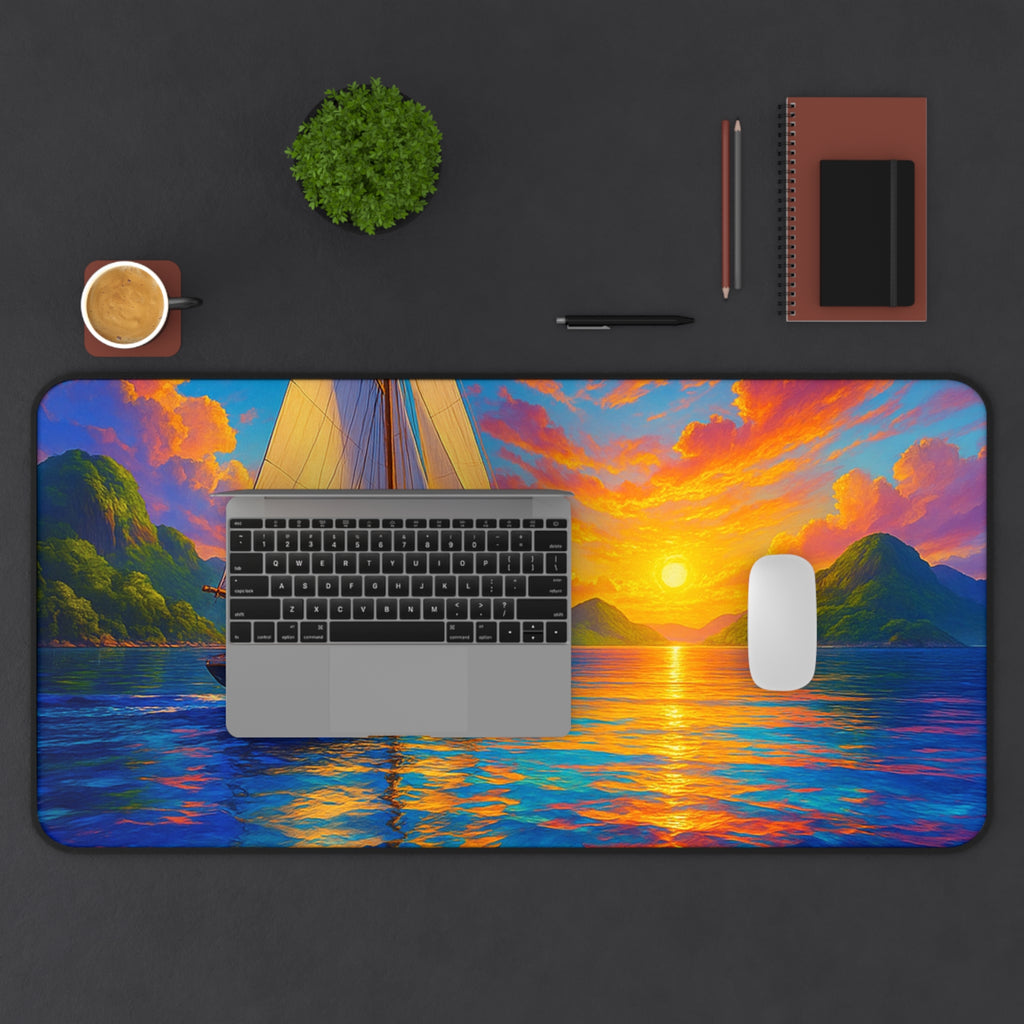 Fantasy Landscape Desk Mat, Non-Slip Mouse Pad and Keyboard Mat for Office, Gaming & Creative Spaces