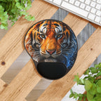 Tiger Face Mouse Pad With Wrist Rest — Ergonomic Mousepad with Vibrant Tiger Design