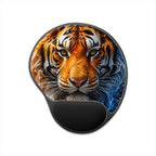 Tiger Face Mouse Pad With Wrist Rest — Ergonomic Mousepad with Vibrant Tiger Design