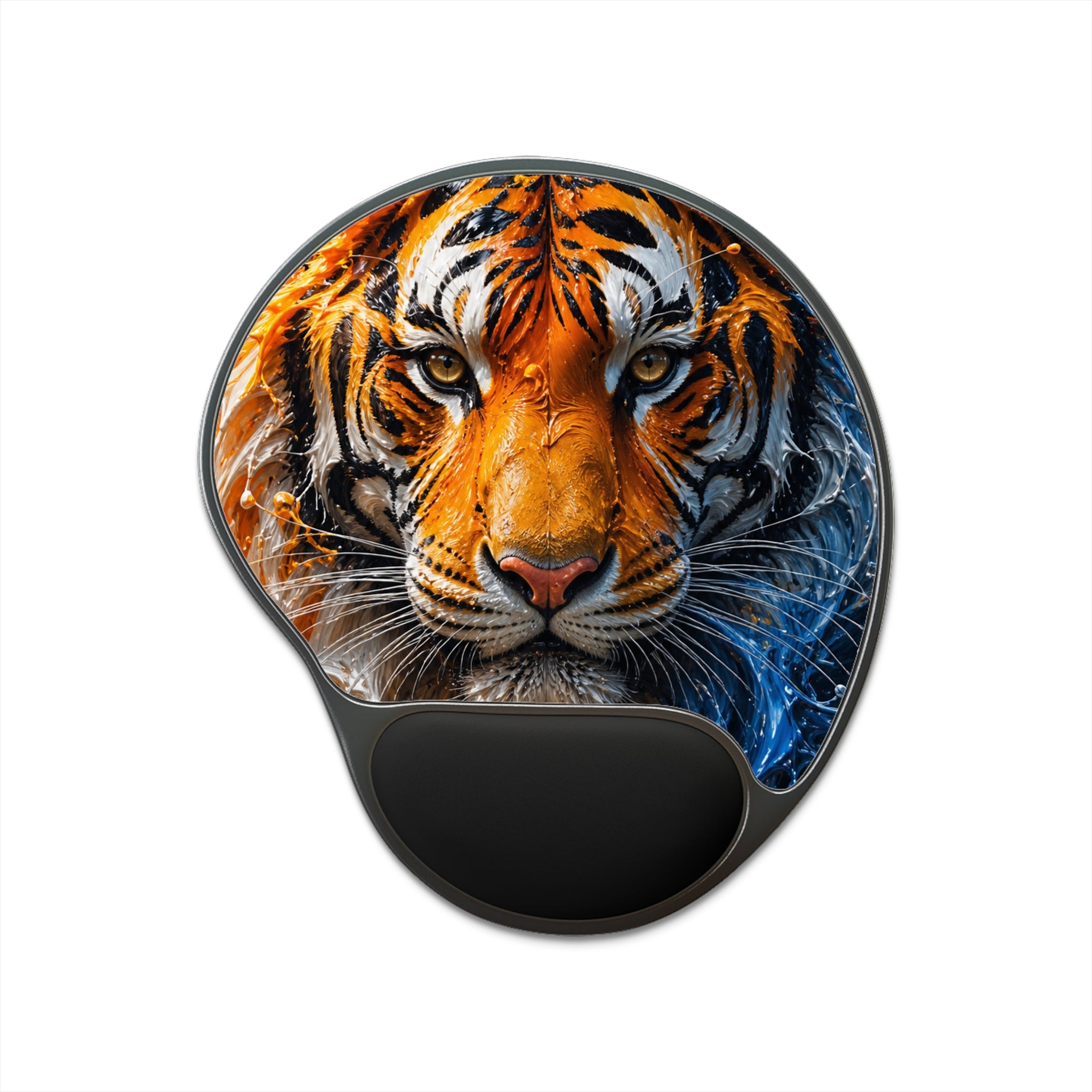 Tiger Face Mouse Pad With Wrist Rest — Ergonomic Mousepad with Vibrant Tiger Design