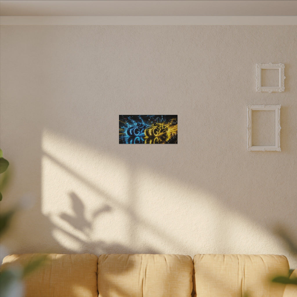 Tron Lightcycles Matte Canvas Print — Tron Futuristic Wall Art