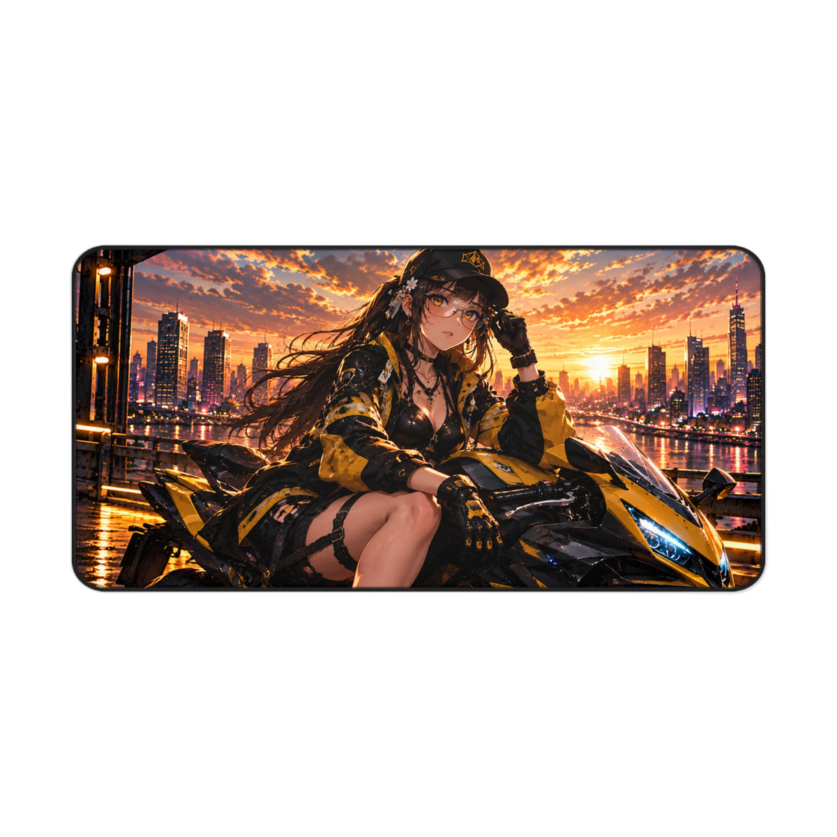Anime Girl Gaming Desk Mat & Mouse Pad