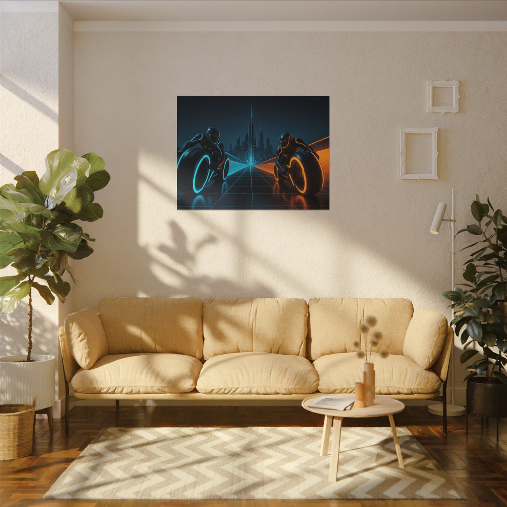 Tron Wall Art, Futuristic Tron Poster, Sci-Fi Wall Decor