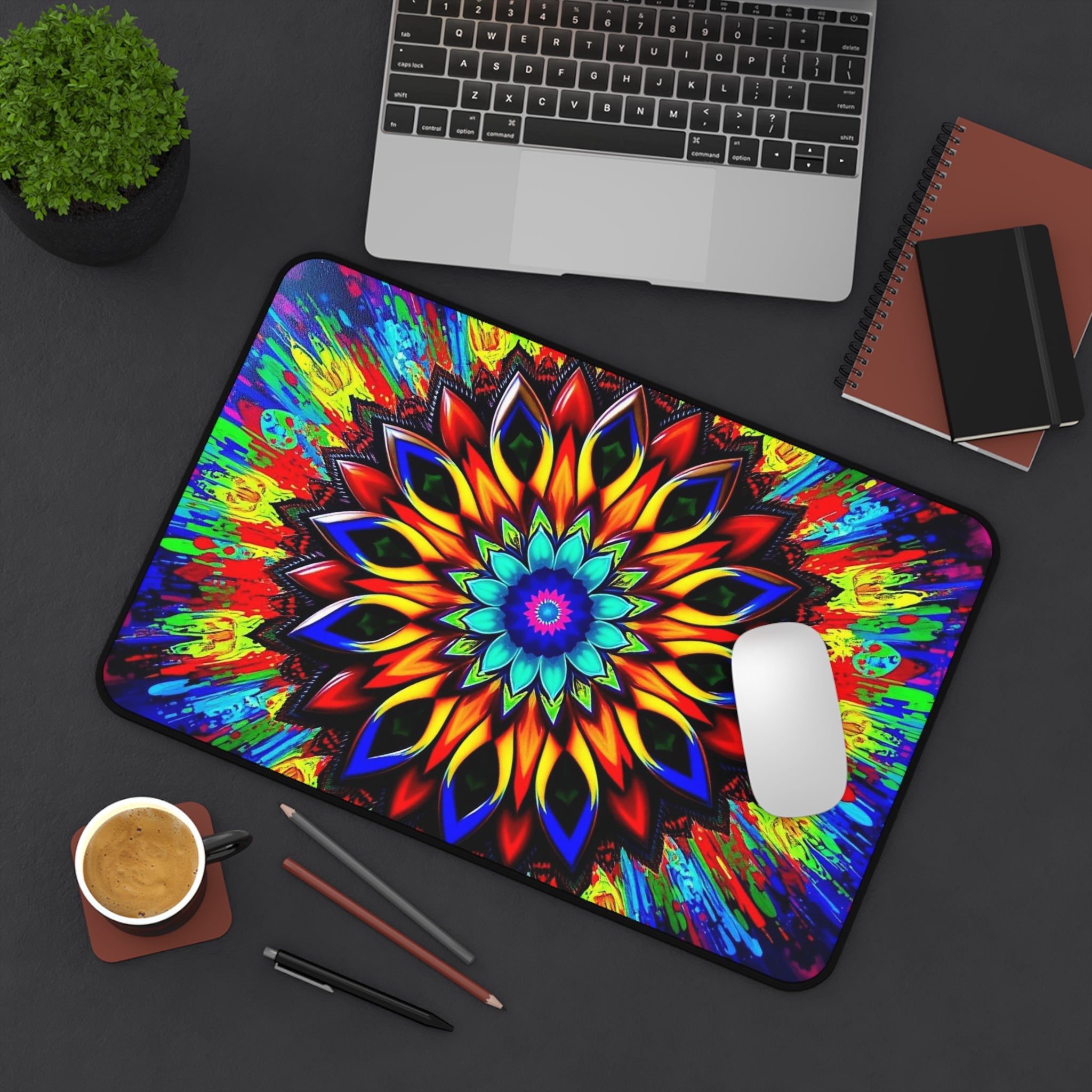 Cute Mandala Desk Mat, Premium Mouse Pad with Vibrant Colors