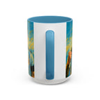 Messi Ceramic Mug , Vibrant Ceramic Coffee Cup with Colorful Interior