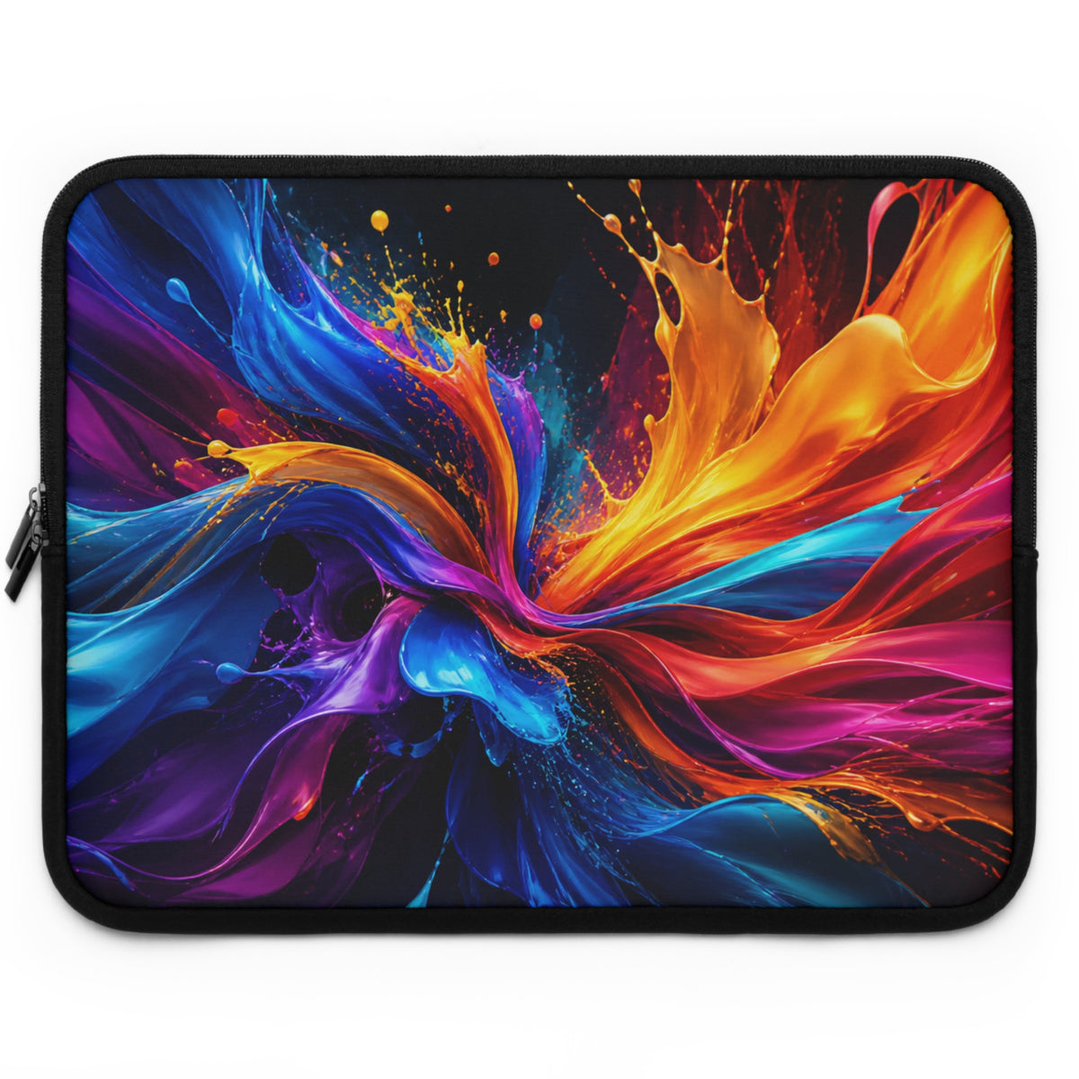 Abstract Color Burst Laptop Sleeve — Vibrant Protective Case for Tablets and Laptops