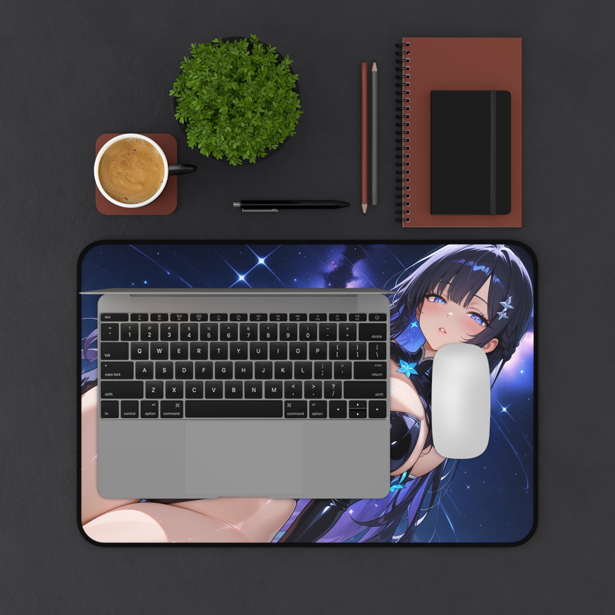Anime Waifu Desk Mat, Gaming Mouse Pad, Desk Pad Gift for Gamers & Otaku