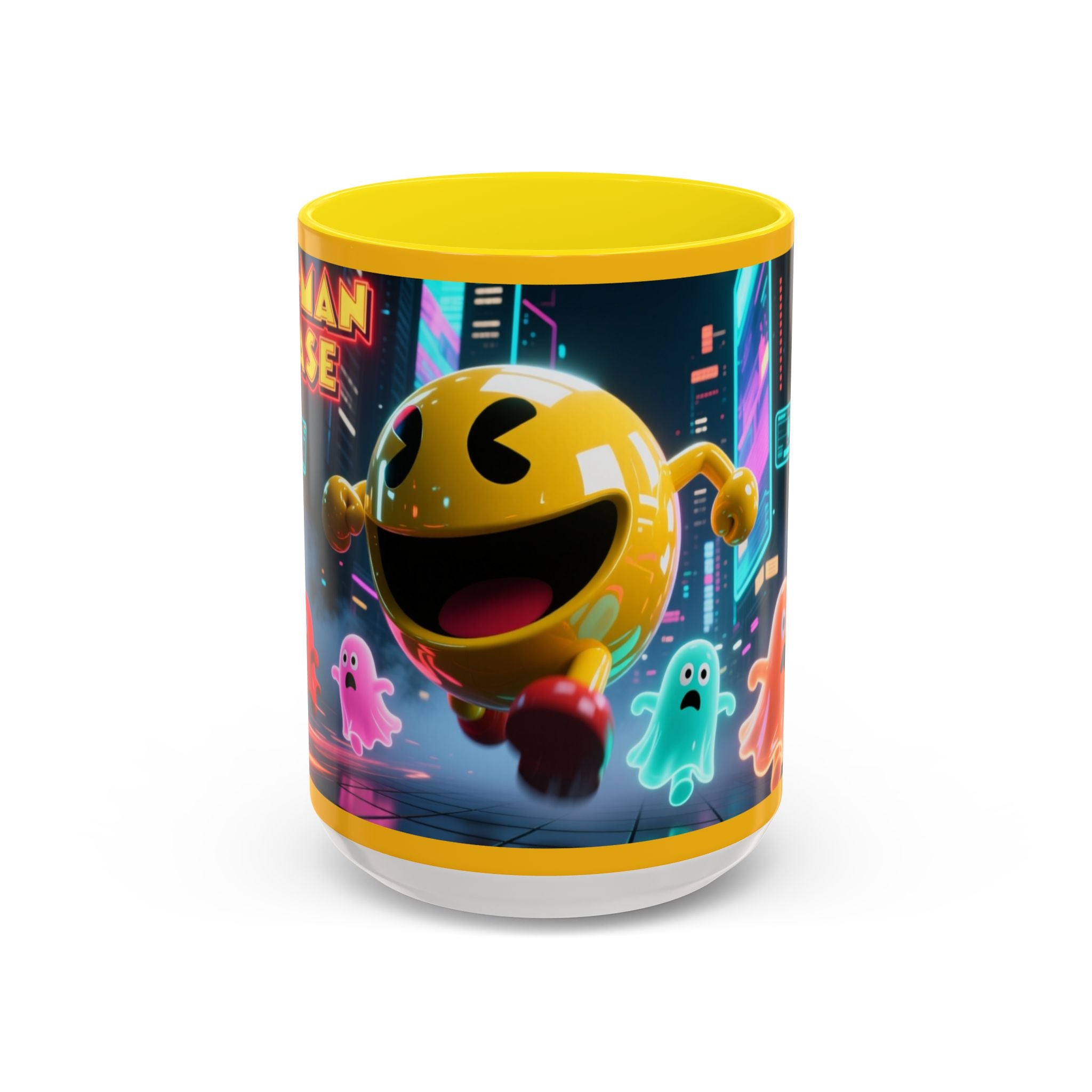 Pac-Man Mug, Colorful Ceramic Cup